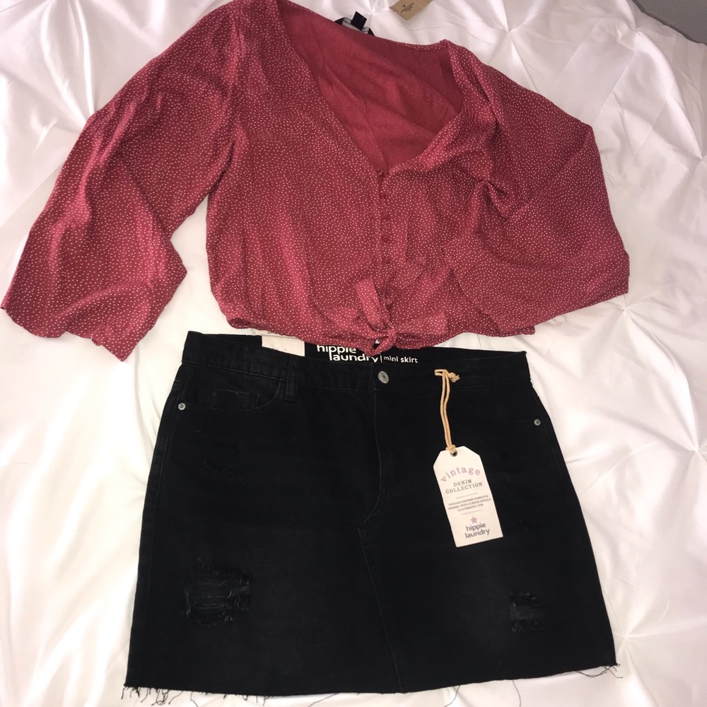Black jean skirt!